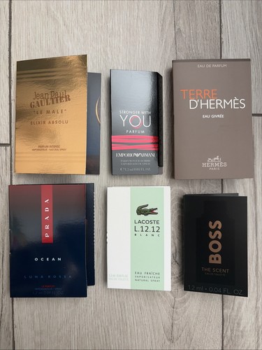 Men mini perfume vials set - 6x,