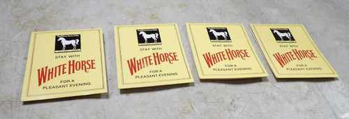 Vintage white horse scotch - white,